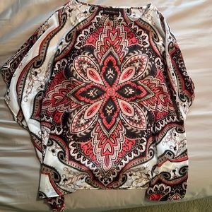 Dana buchman sheer blouse, comes with white camisole